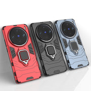 For vivo X100 Pro 5G Magnetic Ring Holder PC + TPU Phone Case(Black)