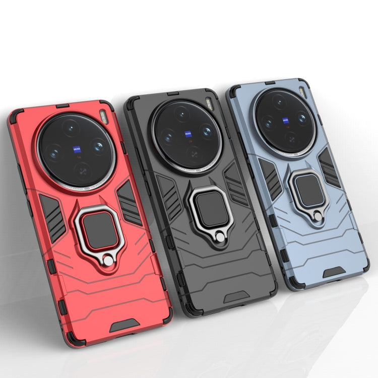 For vivo X100 Pro 5G Magnetic Ring Holder PC + TPU Phone Case(Black)