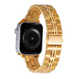 3-Beads Stripe Metal Watch Band For Apple Watch 9 45mm(Gold) - free shipping - PMc TechLife - Order now!