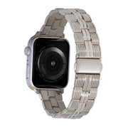 3-Beads Stripe Metal Watch Band For Apple Watch Series 10 46mm(Starlight)