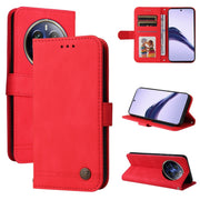 For Realme 13 Pro / 13 Pro+ / 12 Pro Skin Feel Life Tree Metal Button Leather Phone Case(Red)