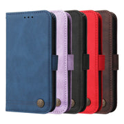 For Realme 13 Pro / 13 Pro+ / 12 Pro Skin Feel Life Tree Metal Button Leather Phone Case(Red)