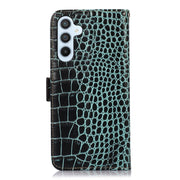 For Samsung Galaxy S24+ Crocodile Top Layer Cowhide Leather Phone Case(Green)