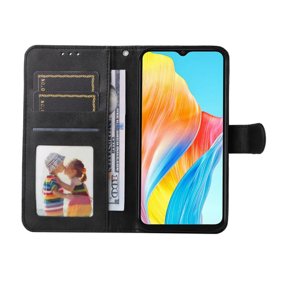 For OPPO A38 4G / A18 4G Global Classic Calf Texture Flip Leather Phone Case(Black)