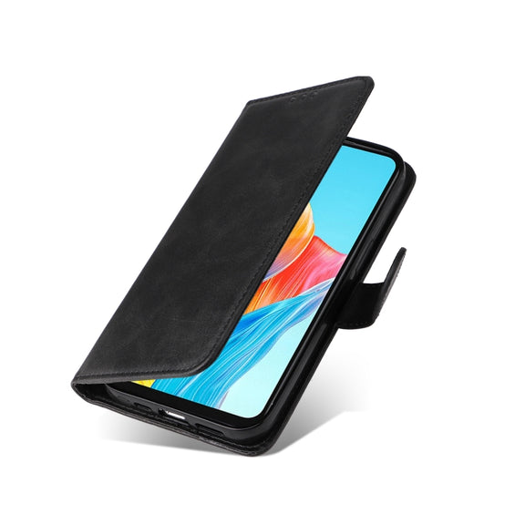 For OPPO A38 4G / A18 4G Global Classic Calf Texture Flip Leather Phone Case(Black)