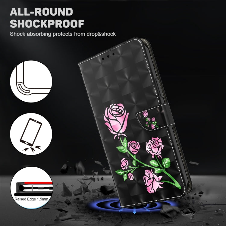 For Xiaomi 13 Ultra 3D Painted Pattern Leather Phone Case(Rose)