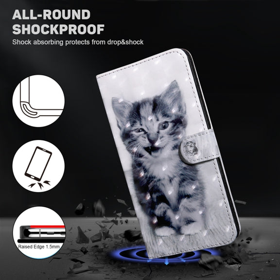 For Xiaomi Redmi Note 13 Pro 5G 3D Painted Pattern Leather Phone Case(Smile Cat)