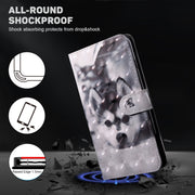 For Xiaomi Redmi 13C 3D Painted Pattern Leather Phone Case(Husky)