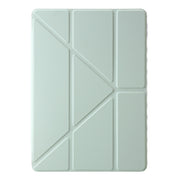 For Xiaomi Redmi Pad SE Clear Acrylic Deformation Leather Tablet Case(Green)