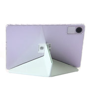 For Xiaomi Redmi Pad SE Clear Acrylic Deformation Leather Tablet Case(Green)