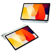For Xiaomi Redmi Pad SE Clear Acrylic Deformation Leather Tablet Case(Green)
