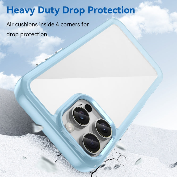 For iPhone 16 Pro Max Colorful Series Acrylic + TPU Phone Case(Blue)