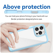 For iPhone 16 Pro Max Colorful Series Acrylic + TPU Phone Case(Blue)