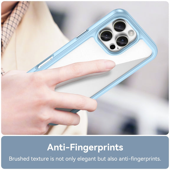 For iPhone 16 Pro Max Colorful Series Acrylic + TPU Phone Case(Blue)