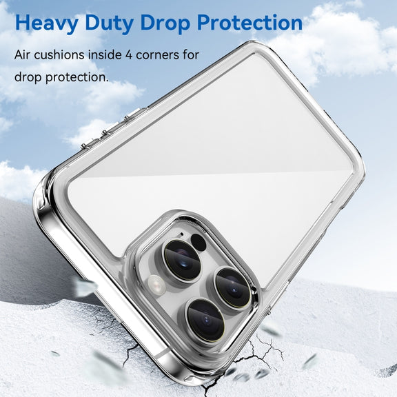 For iPhone 16 Pro Max Colorful Series Acrylic + TPU Phone Case(Transparent)