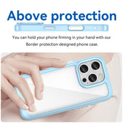 For iPhone 16 Pro Colorful Series Acrylic + TPU Phone Case(Blue)