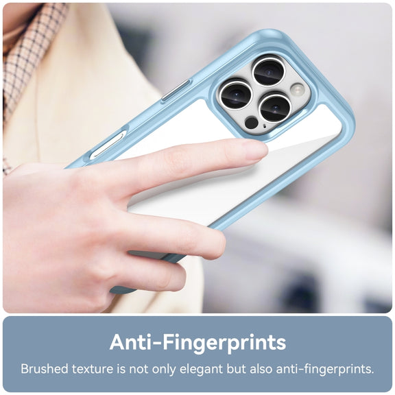 For iPhone 16 Pro Colorful Series Acrylic + TPU Phone Case(Blue)