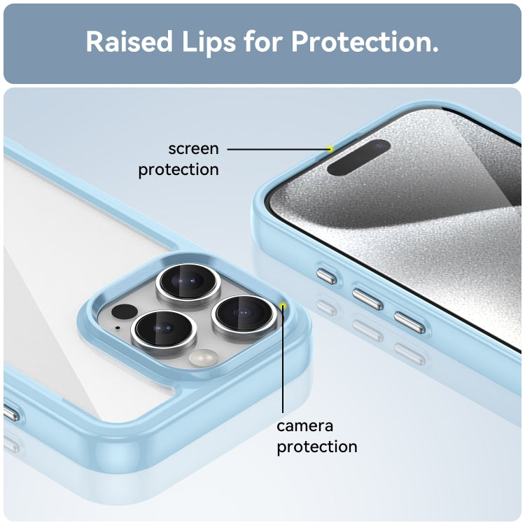 For iPhone 16 Pro Colorful Series Acrylic + TPU Phone Case(Blue)