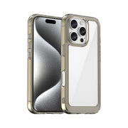 For iPhone 16 Pro Colorful Series Acrylic + TPU Phone Case(Transparent Grey)