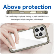 For iPhone 16 Pro Colorful Series Acrylic + TPU Phone Case(Transparent Grey)