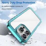 For iPhone 16 Pro Colorful Series Acrylic + TPU Phone Case(Transparent Blue)
