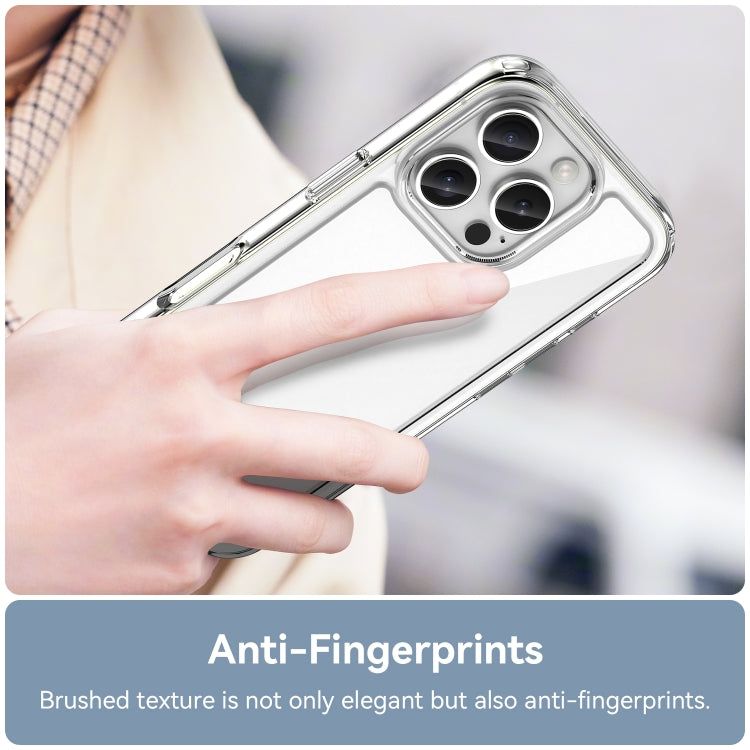 For iPhone 16 Pro Colorful Series Acrylic + TPU Phone Case(Transparent)