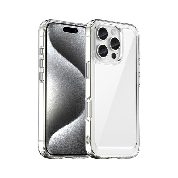 For iPhone 16 Pro Colorful Series Acrylic + TPU Phone Case(Transparent)