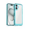 For iPhone 16 Plus Colorful Series Acrylic + TPU Phone Case(Transparent Blue) - iPhone 16 Plus Cases by PMC TechLife | Online Shopping South Africa | PMC TechLife | Buy Now Pay Later Mobicred