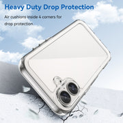 For iPhone 16 Plus Colorful Series Acrylic + TPU Phone Case(Transparent)
