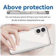 For iPhone 16 Plus Colorful Series Acrylic + TPU Phone Case(Transparent)