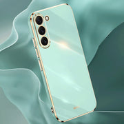 For Samsung Galaxy S24+ 5G XINLI Straight Edge 6D Electroplate TPU Phone Case(Celestial Blue)