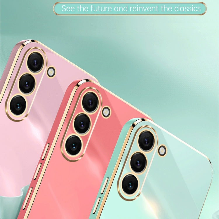 For Samsung Galaxy S24+ 5G XINLI Straight Edge 6D Electroplate TPU Phone Case(Celestial Blue)