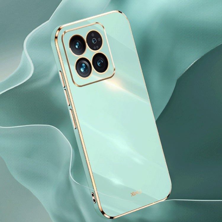 For Xiaomi 14 XINLI Straight Edge 6D Electroplate TPU Phone Case(Celestial Blue)