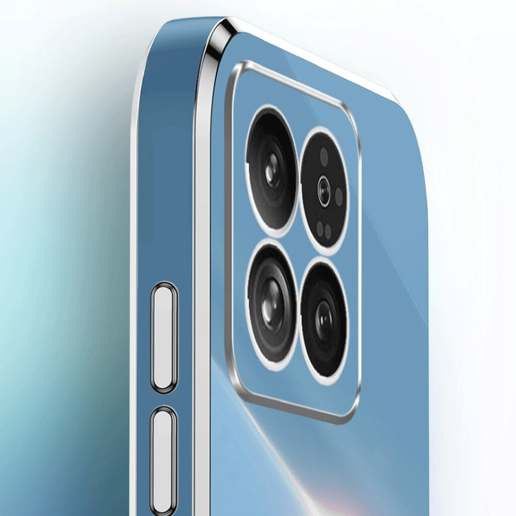 For Xiaomi 14 XINLI Straight Edge 6D Electroplate TPU Phone Case(Mint Green)