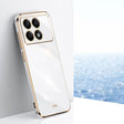 For Xiaomi Redmi K70 XINLI Straight Edge 6D Electroplate TPU Phone Case(White) - K70 Cases by XINLI | Online Shopping South Africa | PMC Jewellery | Buy Now Pay Later Mobicred