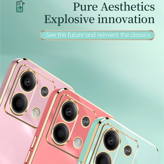 For Xiaomi Redmi Note 13 Pro 4G XINLI Straight Edge 6D Electroplate TPU Phone Case(Black)