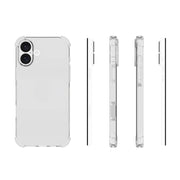 For iPhone 16 Plus Shockproof Non-slip Thickening TPU Phone Case(Transparent)
