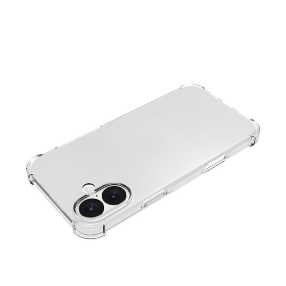For iPhone 16 Plus Shockproof Non-slip Thickening TPU Phone Case(Transparent)