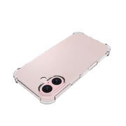 For iPhone 16 Shockproof Non-slip Thickening TPU Phone Case(Transparent)