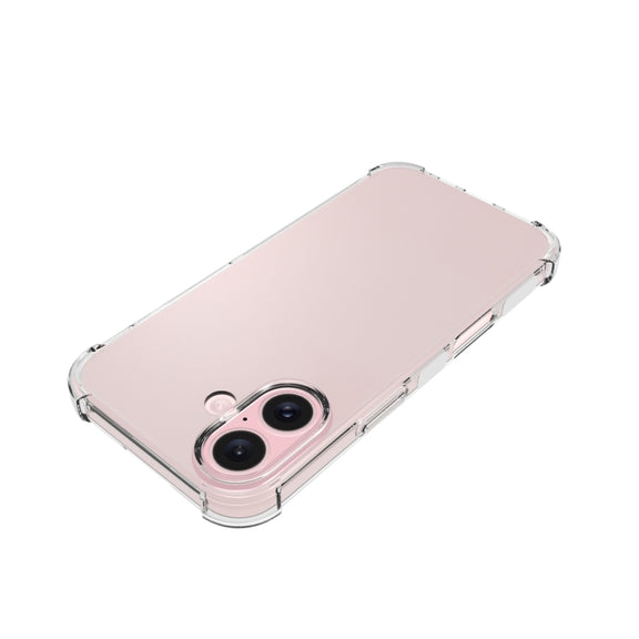 For iPhone 16 Shockproof Non-slip Thickening TPU Phone Case(Transparent)