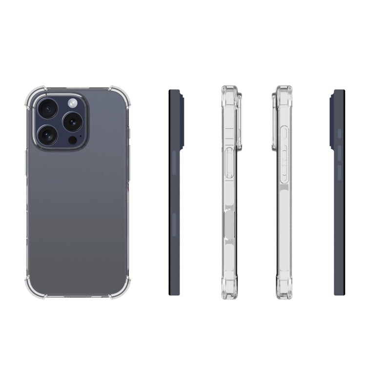 For iPhone 16 Pro Shockproof Non-slip Thickening TPU Phone Case(Transparent)