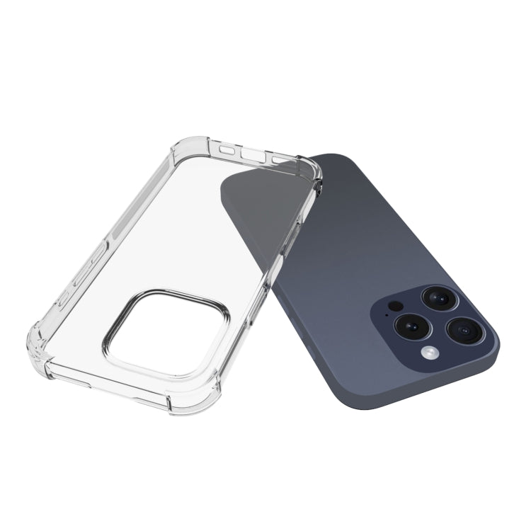 For iPhone 16 Pro Shockproof Non-slip Thickening TPU Phone Case(Transparent)