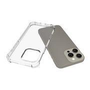 For iPhone 16 Pro Max Shockproof Non-slip Thickening TPU Phone Case(Transparent)