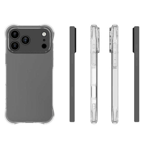 For iPhone 17 Pro Max Shockproof Non-slip Thickening TPU Phone Case(Transparent)