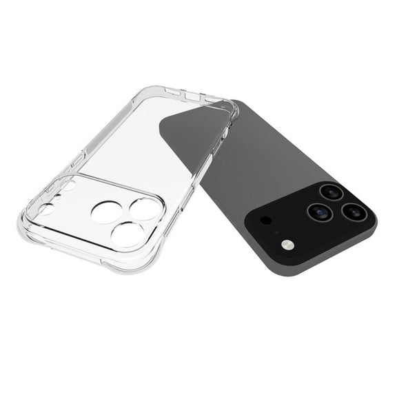 For iPhone 17 Pro Max Shockproof Non-slip Thickening TPU Phone Case(Transparent)