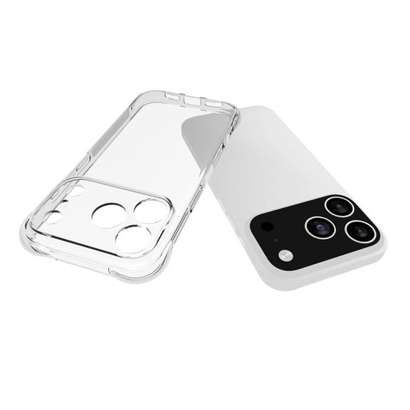 For iPhone 17 Pro Shockproof Non-slip Thickening TPU Phone Case(Transparent)