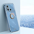 For Xiaomi Poco C55 4G XINLI Straight Edge 6D Electroplate TPU Phone Case with Ring Holder(Celestial Blue) - Xiaomi Cases by XINLI | Online Shopping South Africa | PMC TechLife | Buy Now Pay Later Mobicred