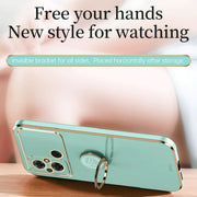 For Xiaomi Poco C55 4G XINLI Straight Edge 6D Electroplate TPU Phone Case with Ring Holder(Celestial Blue)