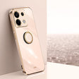 For Xiaomi Redmi Note 13 Pro XINLI Straight Edge 6D Electroplate TPU Phone Case with Ring Holder(Pink) - free shipping - PMC TechLife - Order now!