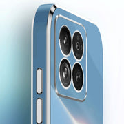 For Xiaomi 14 XINLI Straight Edge 6D Electroplate TPU Phone Case with Ring Holder(White)